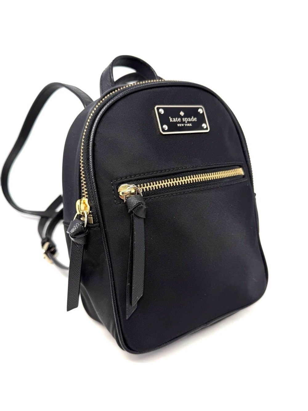 kate spade Black and Gold Mini Nylon Backpack